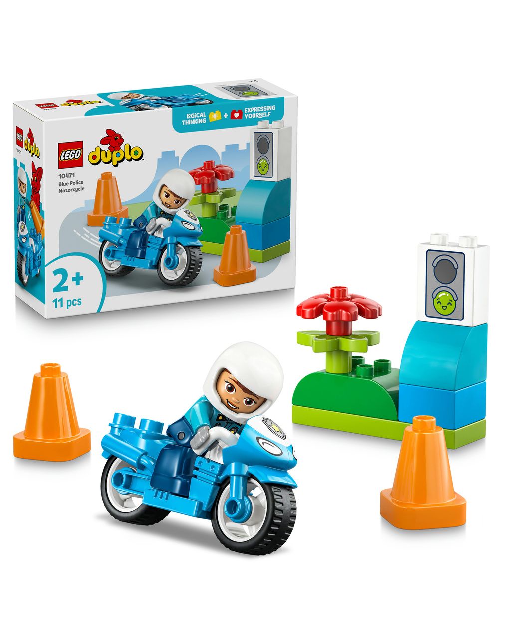 Lego duplo town motocicletta blu della polizia - 10471