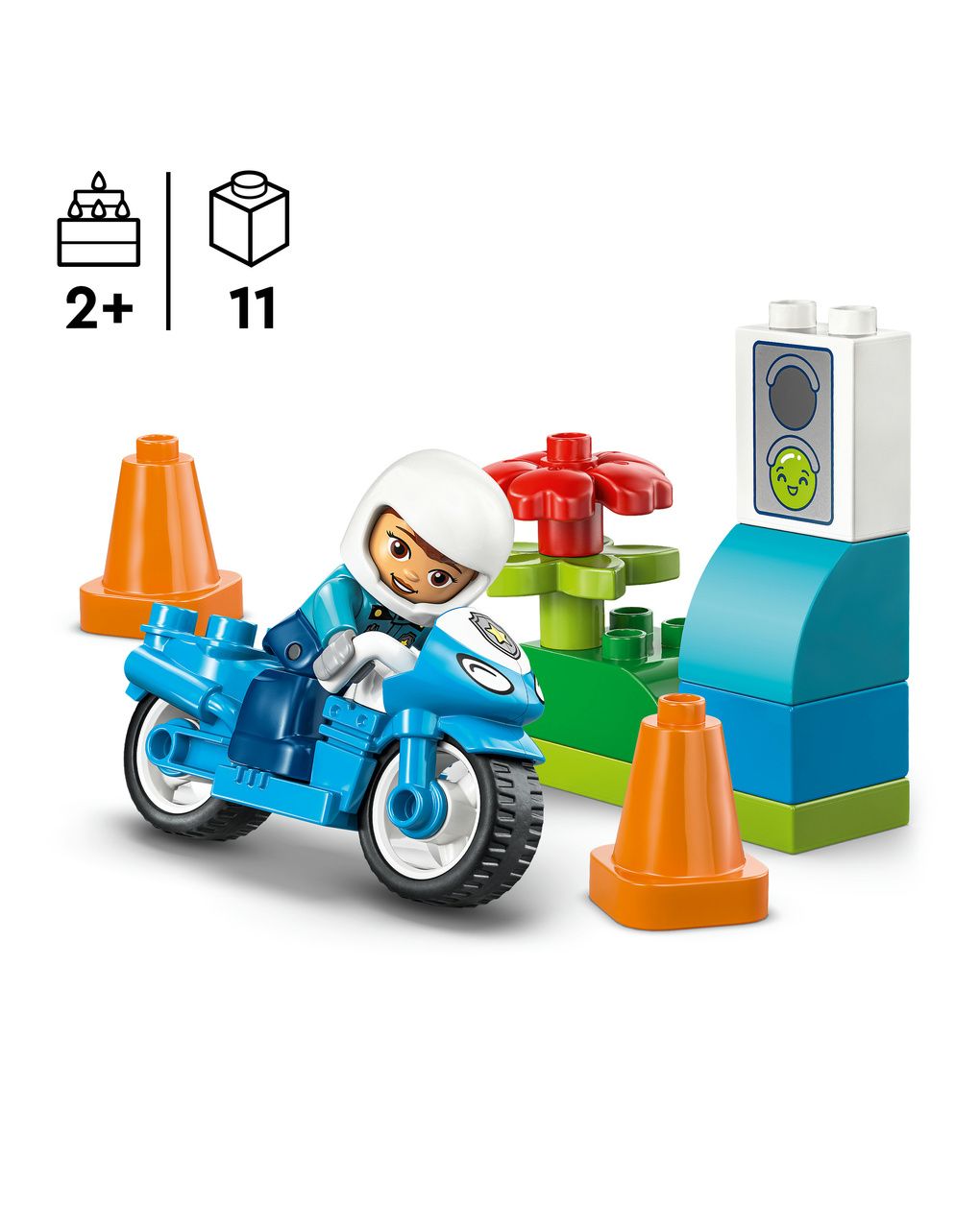 Lego duplo town motocicletta blu della polizia - 10471