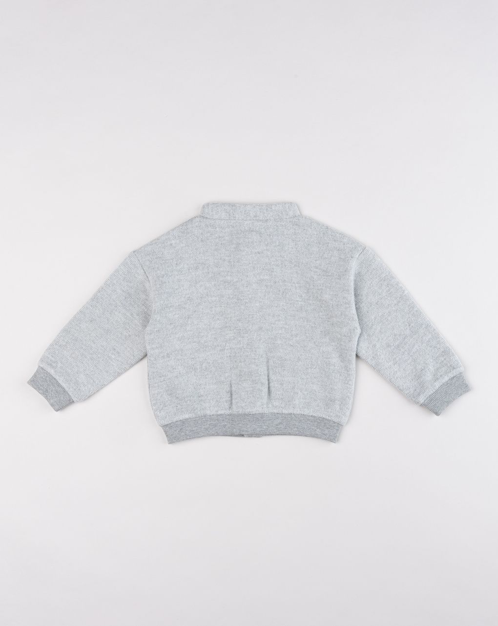 Cardigan felpato  bimbo grigio con tasconi