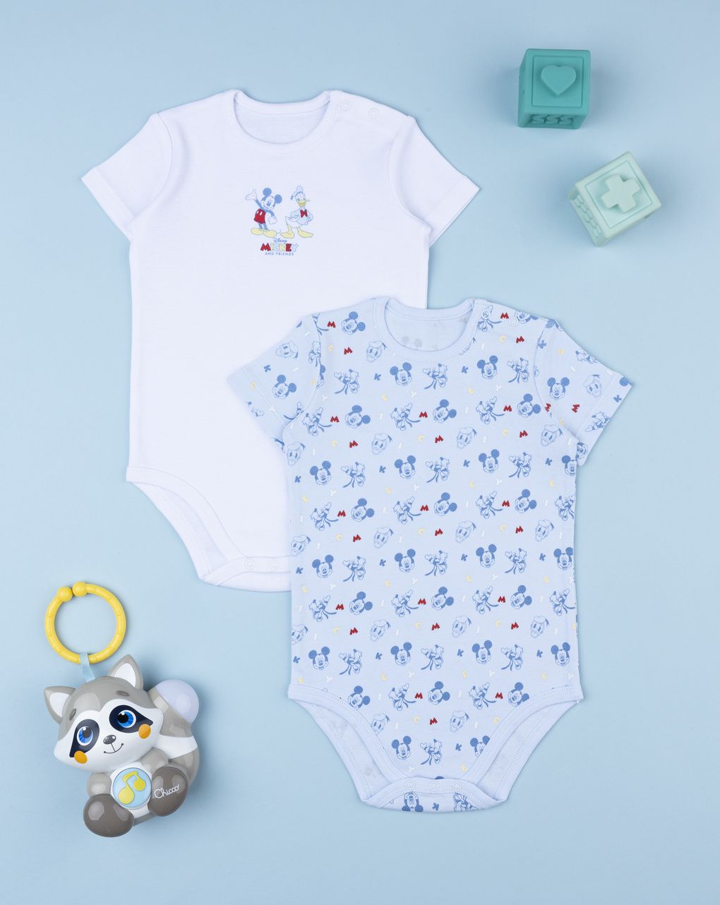 Pack 2 body bimbo mickey mouse maniche corte