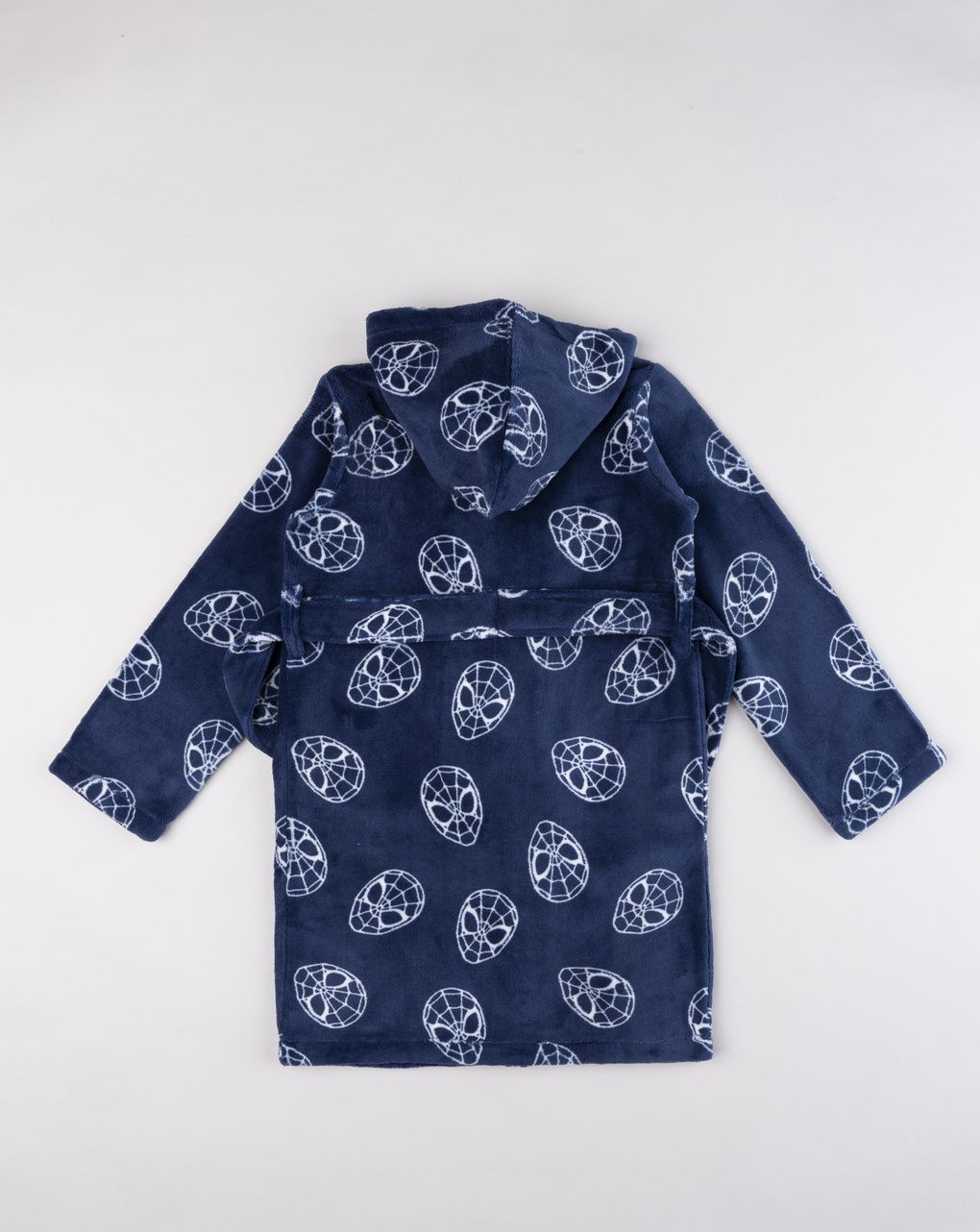 Vestaglia bambino spiderman in pile con cappuccio blu