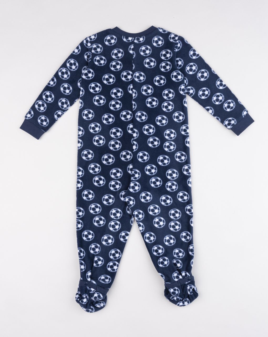 Pigiamone bimbo blu notte in pile con fantasia stellata all-over