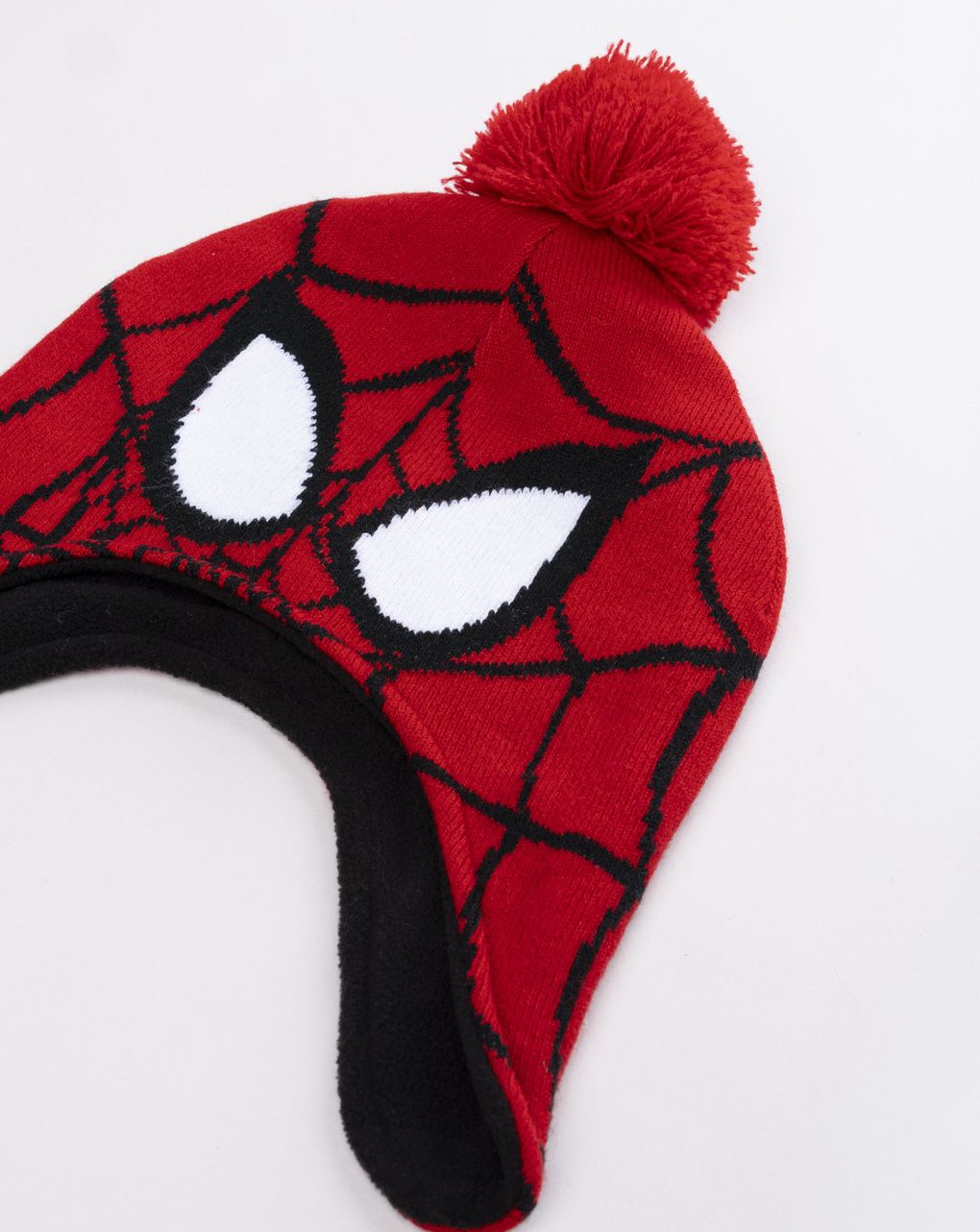 Cappello bambino rosso spiderman con paraorecchie