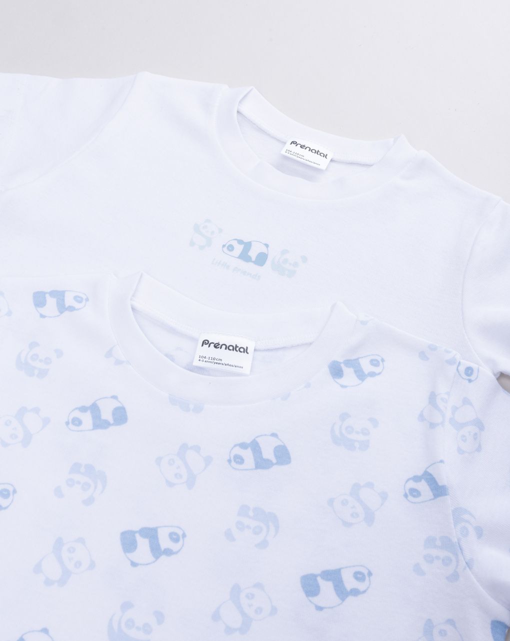 Pack 2 t-shirt intime bimbo bianche stampate