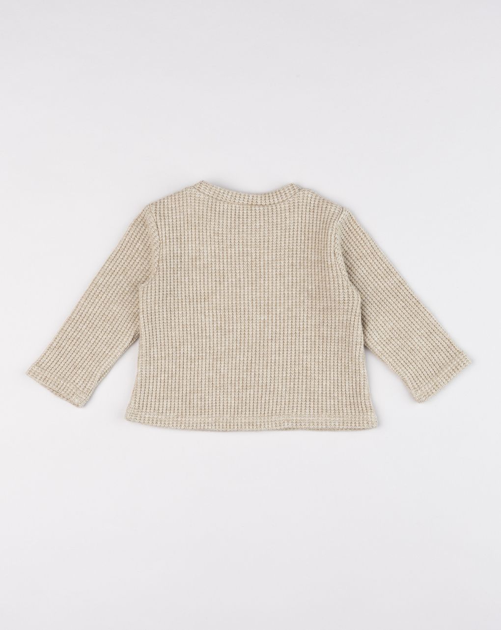 Maglia tricot chic bimba beige fiocchi