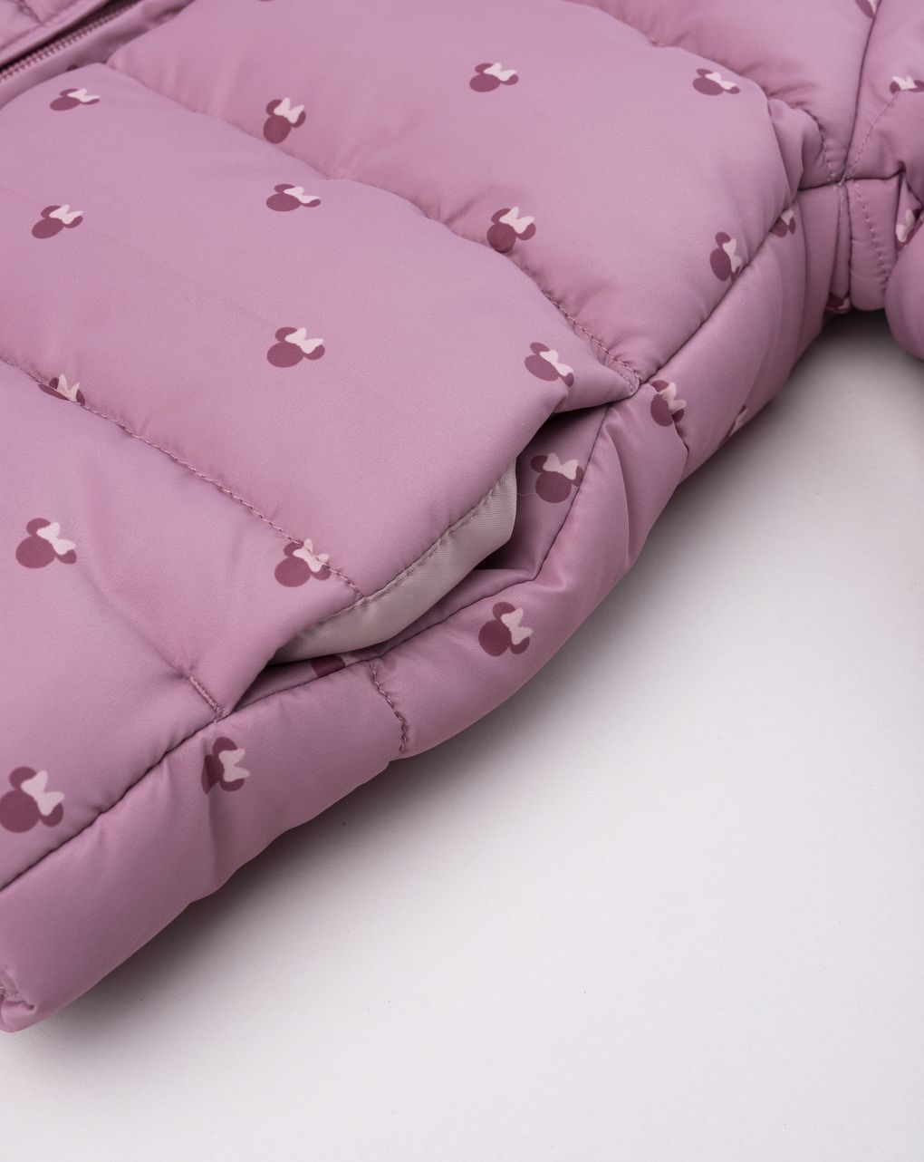 Piumino imbottito da bambina minnie rosa con pelliccetta