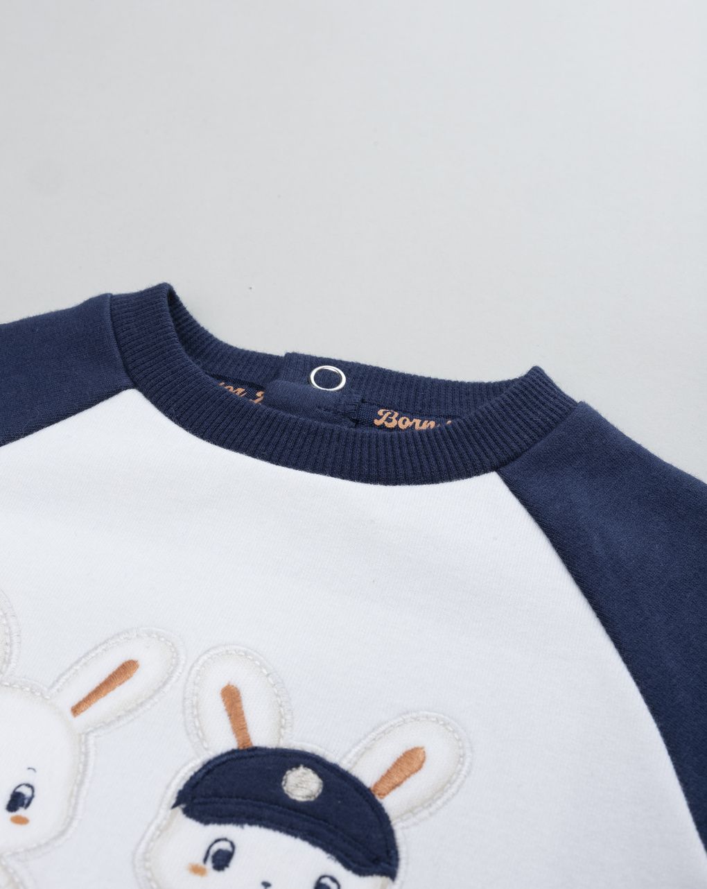 Tutina neonato blu/bianco baseball