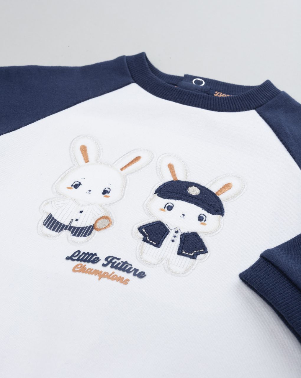 Tutina neonato blu/bianco baseball
