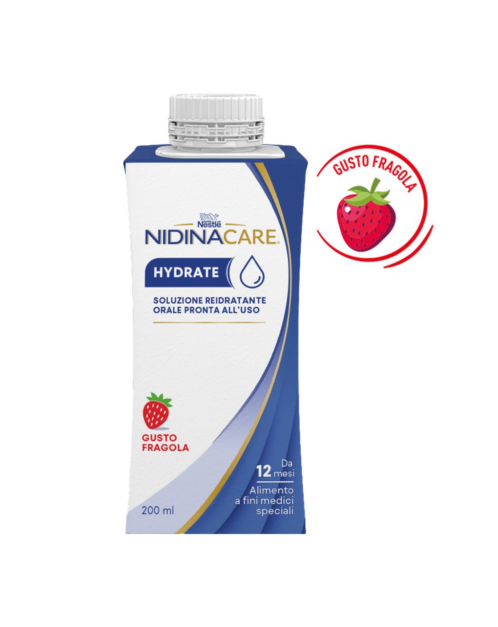 Nidinacare hydrate alimento a fini medici speciali, 4 brick da 200ml - nestle'