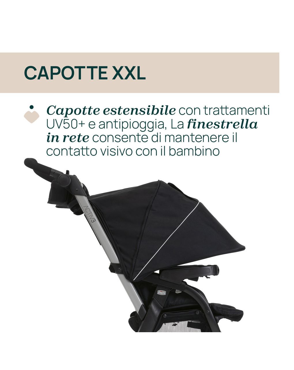 Passeggino activ3 ebony - chicco