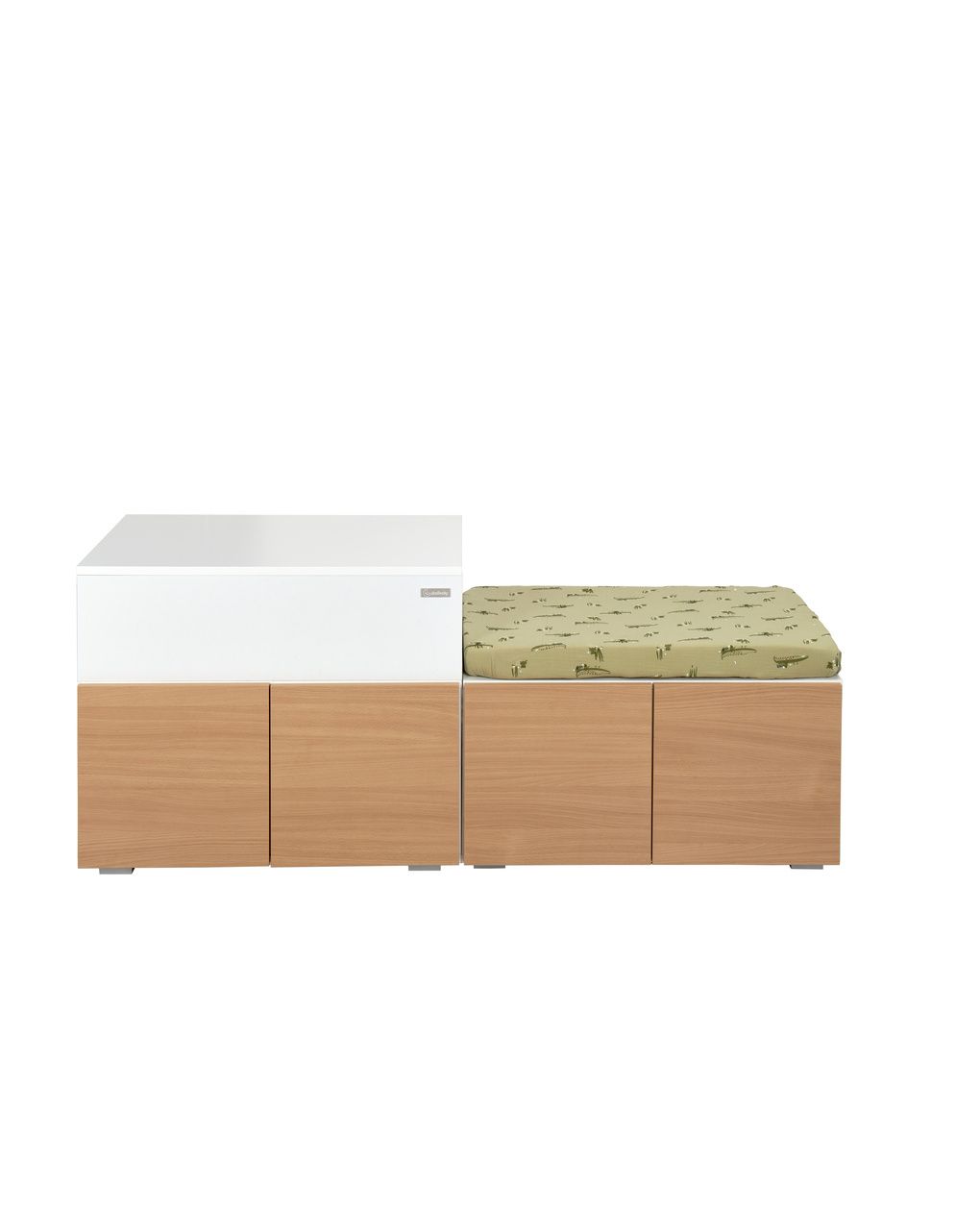 Sistema modulare domino struttura bianca + 2 ante naturali - italbaby