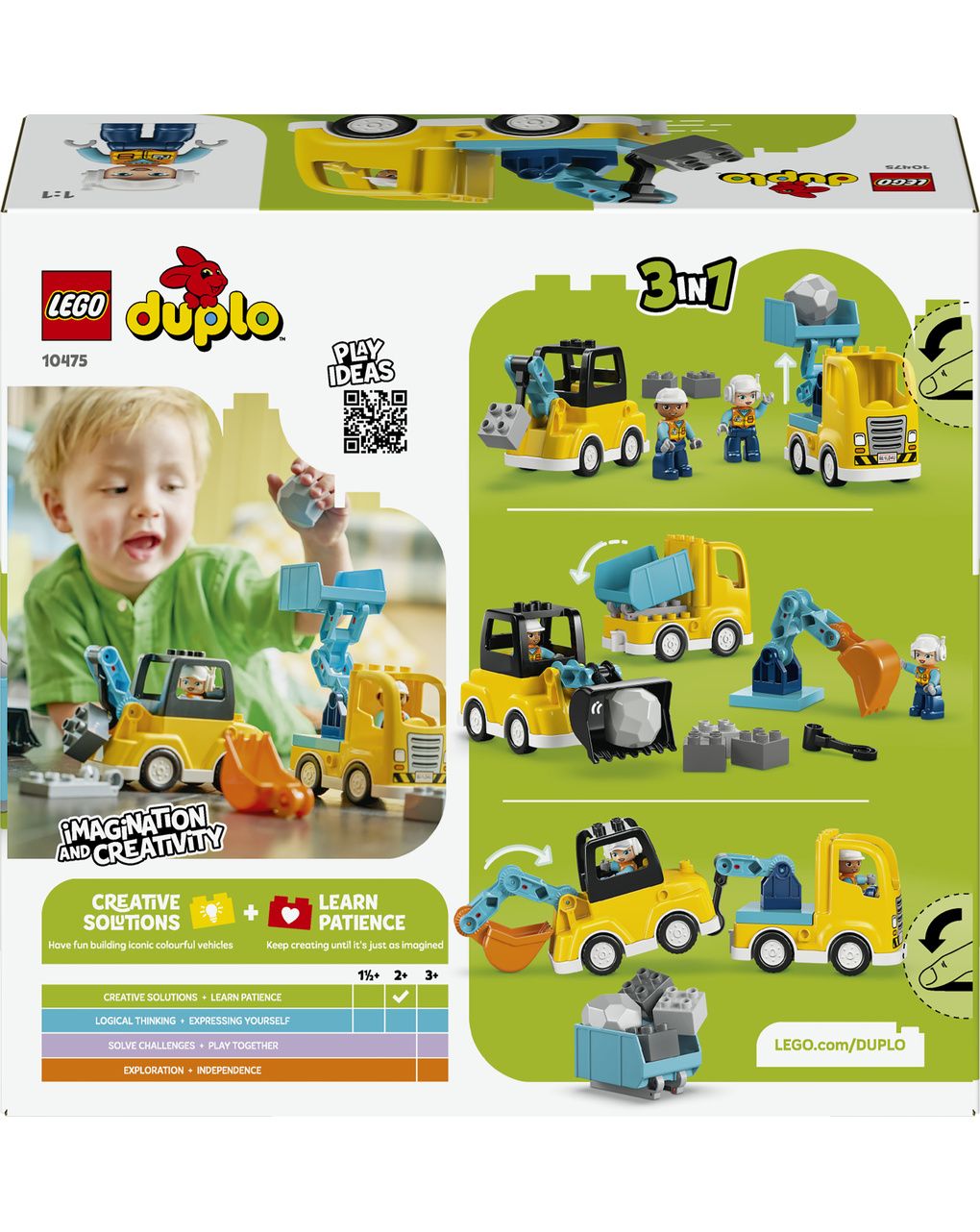 Lego duplo town veicoli da cantiere 3 in 1 - 10475