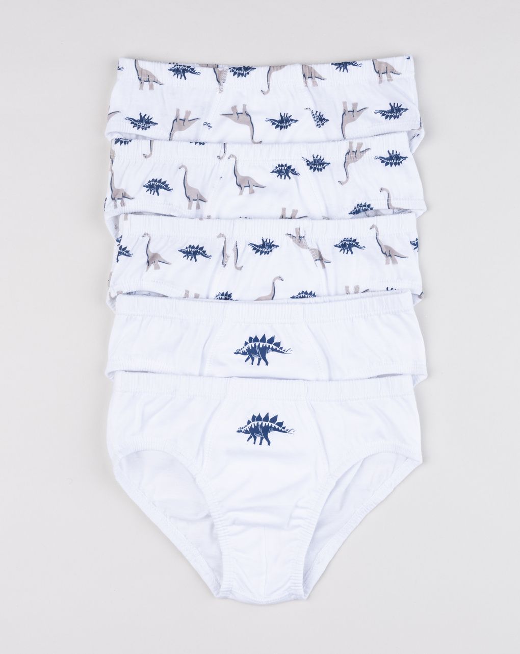 Pack 5 slip bambino cotone fantasia dinosauri