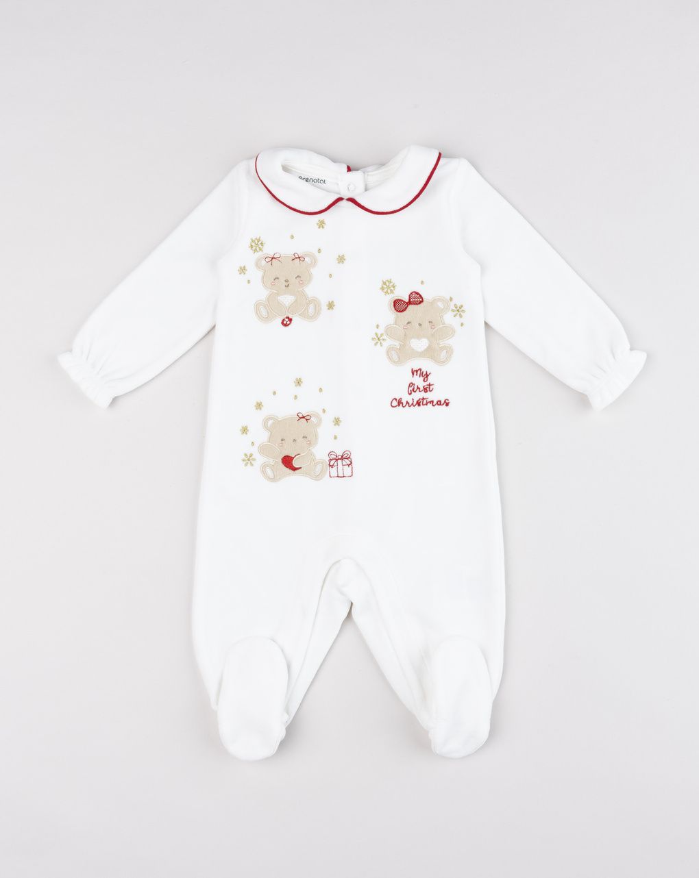 Tutina orsetti natalizi panna neonata