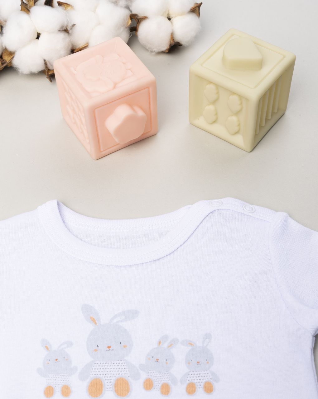 Body unisex bianco coniglietti