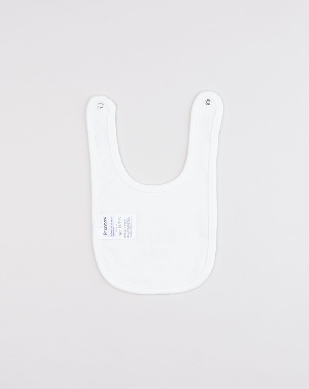 Bavaglino neonato in cotone bianco "smile little one"