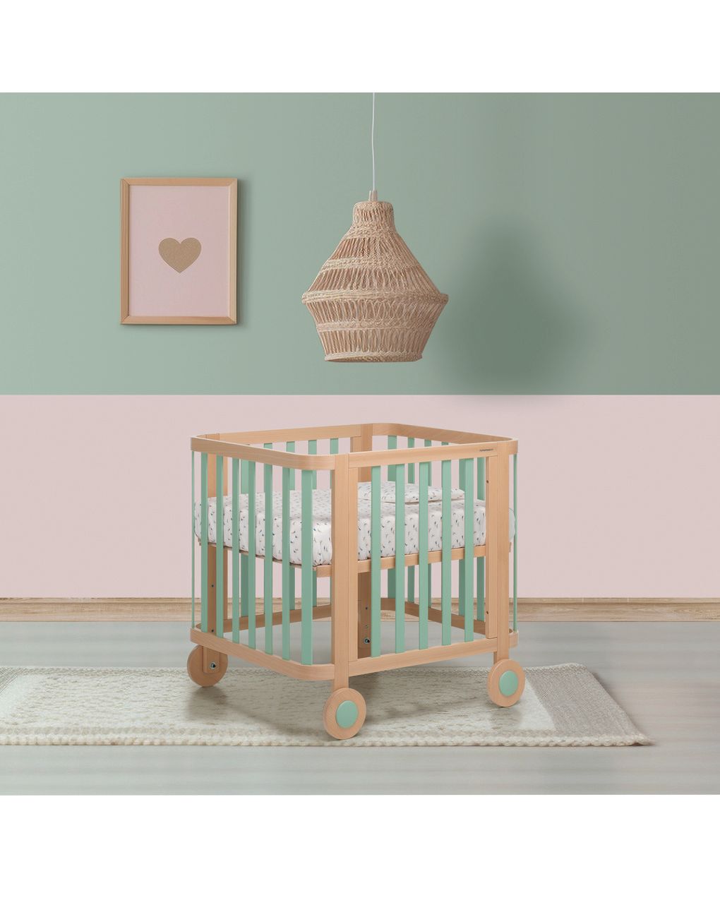 Culla evo con materasso menta - foppapedretti