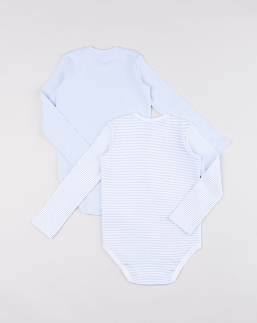 Pack 2 body bimbo azzurri manica lunga orsetto