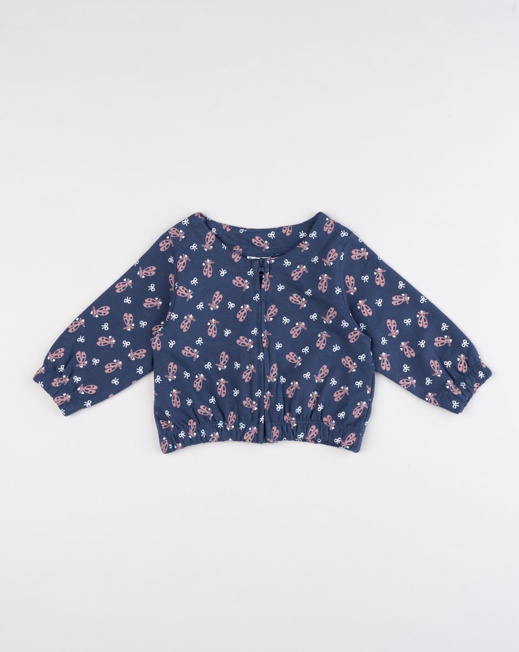 Cardigan garzato bimba blu notte pattern scarpette da ballo