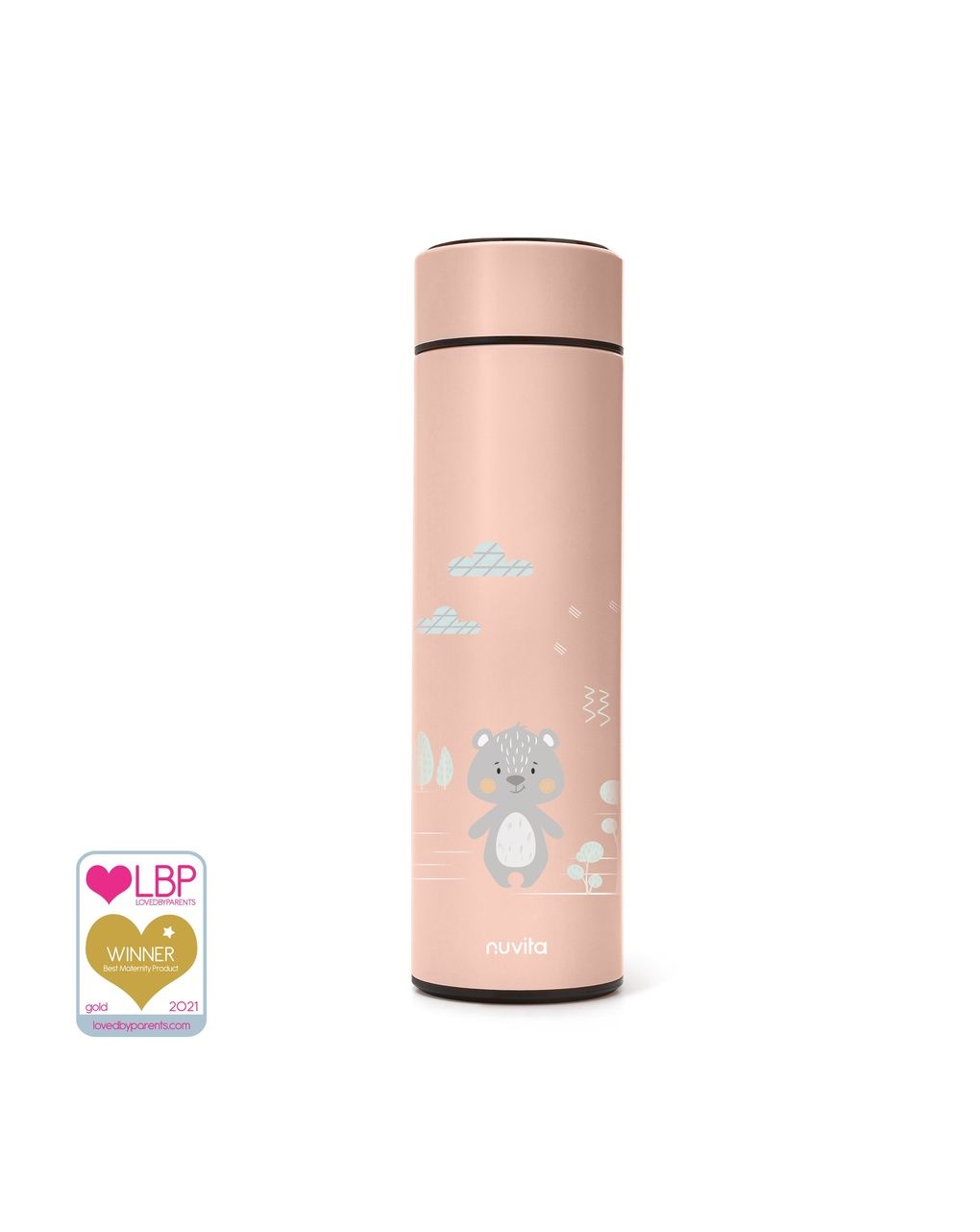 Borraccia termica da 500ml con termometro led - 4455 / english rose - nuvita