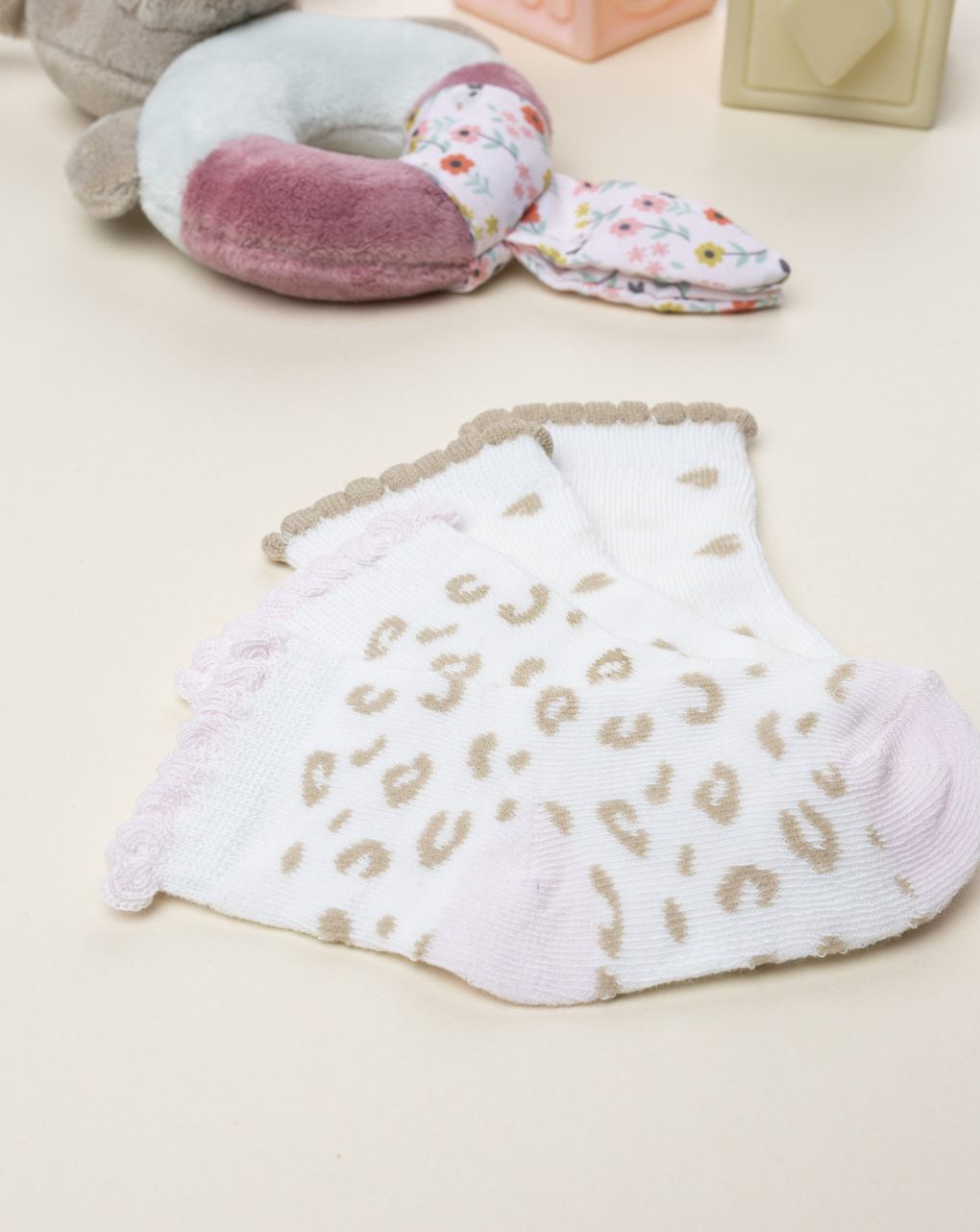 Pack due paia di calzini neonata maculati