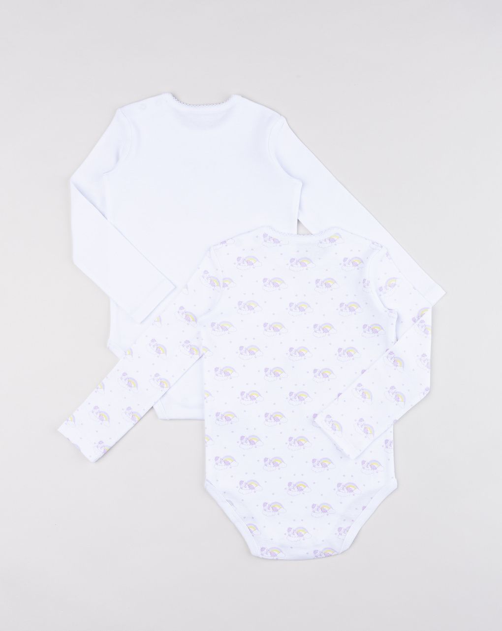 Pack due body intimi manica lunga bimba unicorni