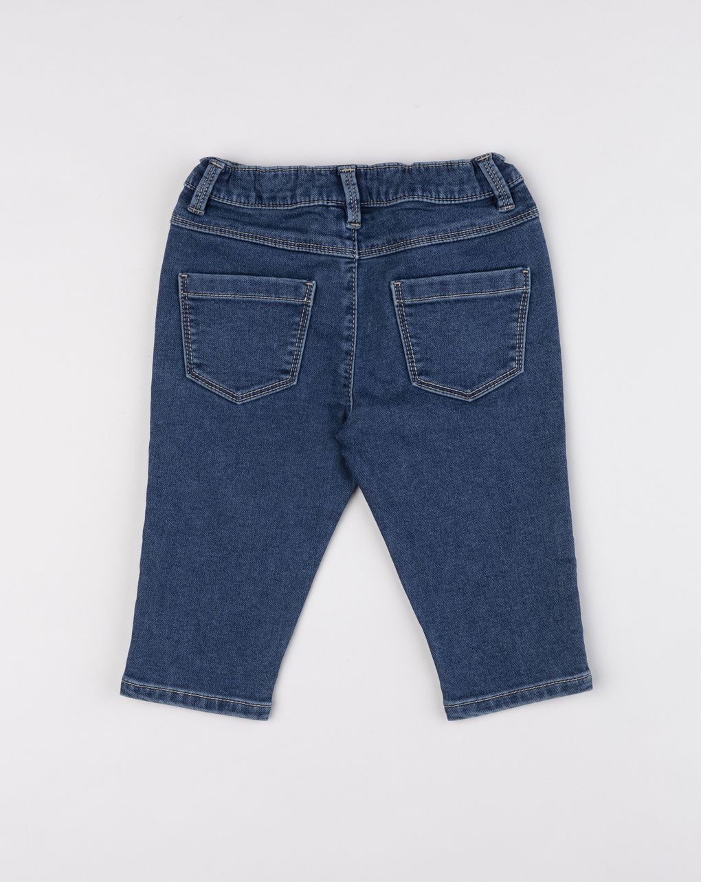 Jeans regular fit denim scuro con patch  bimbo