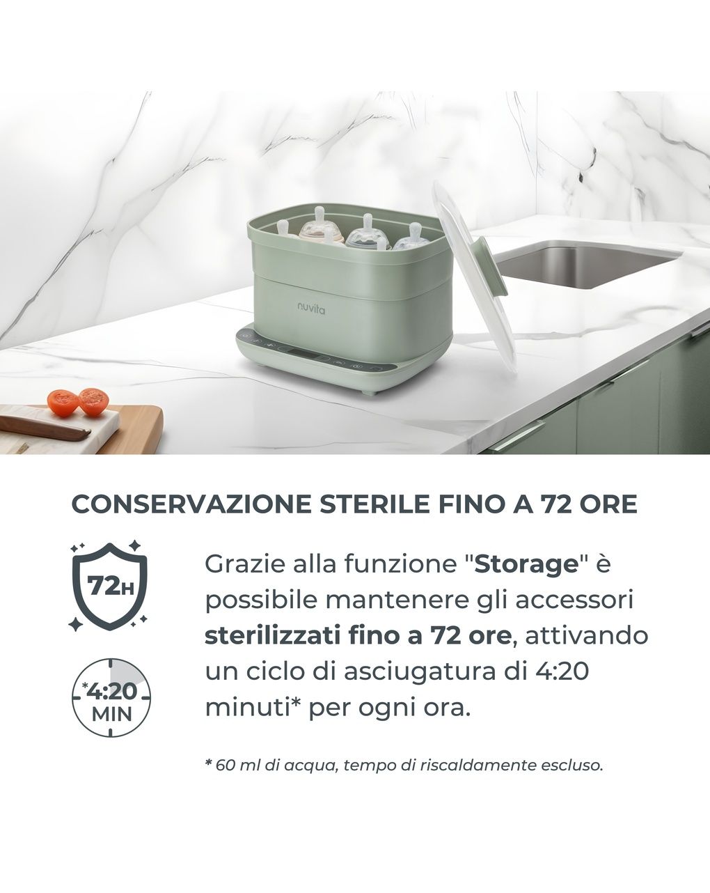 Sterilizzatore con asciugatura steridry 2-in-1  1088 - nuvita
