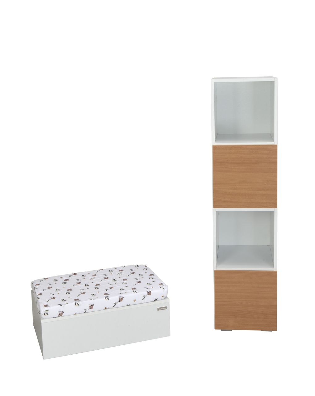 Sistema modulare domino struttura bianca + 2 ante naturali - italbaby