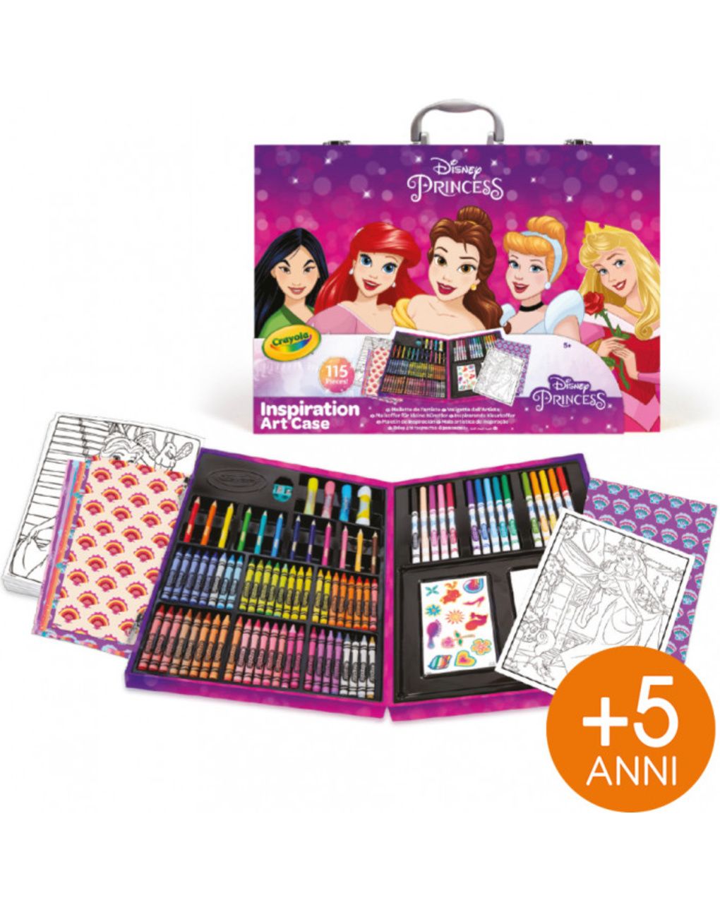 Valigetta dell'artista disney princess crayola