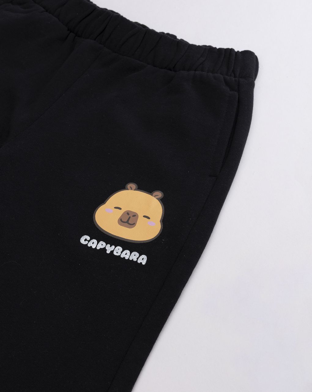 Pantaloni tuta bambina capibara neri