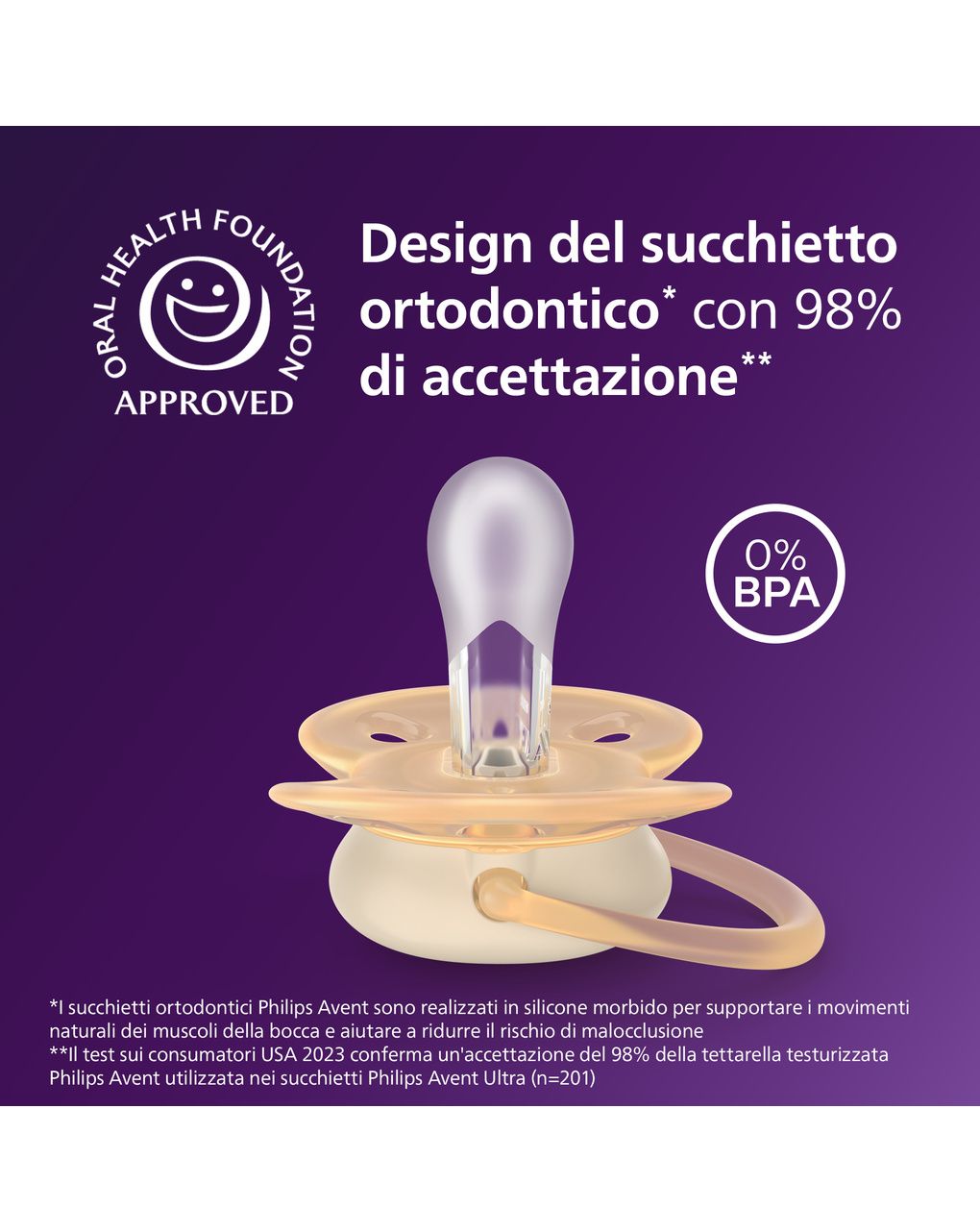 Succhiotto ultra soft 0-6m no bpa per pelli sensibiliphilips avent - philips avent