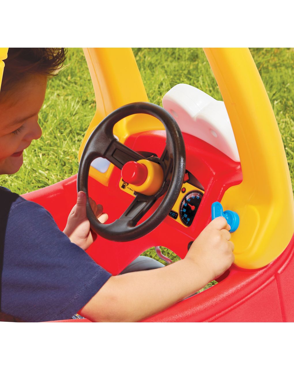 Little tikes cozy coupe - macchinina per bambini con clacson funzionante, interruttore di accensione e tappo del carburante