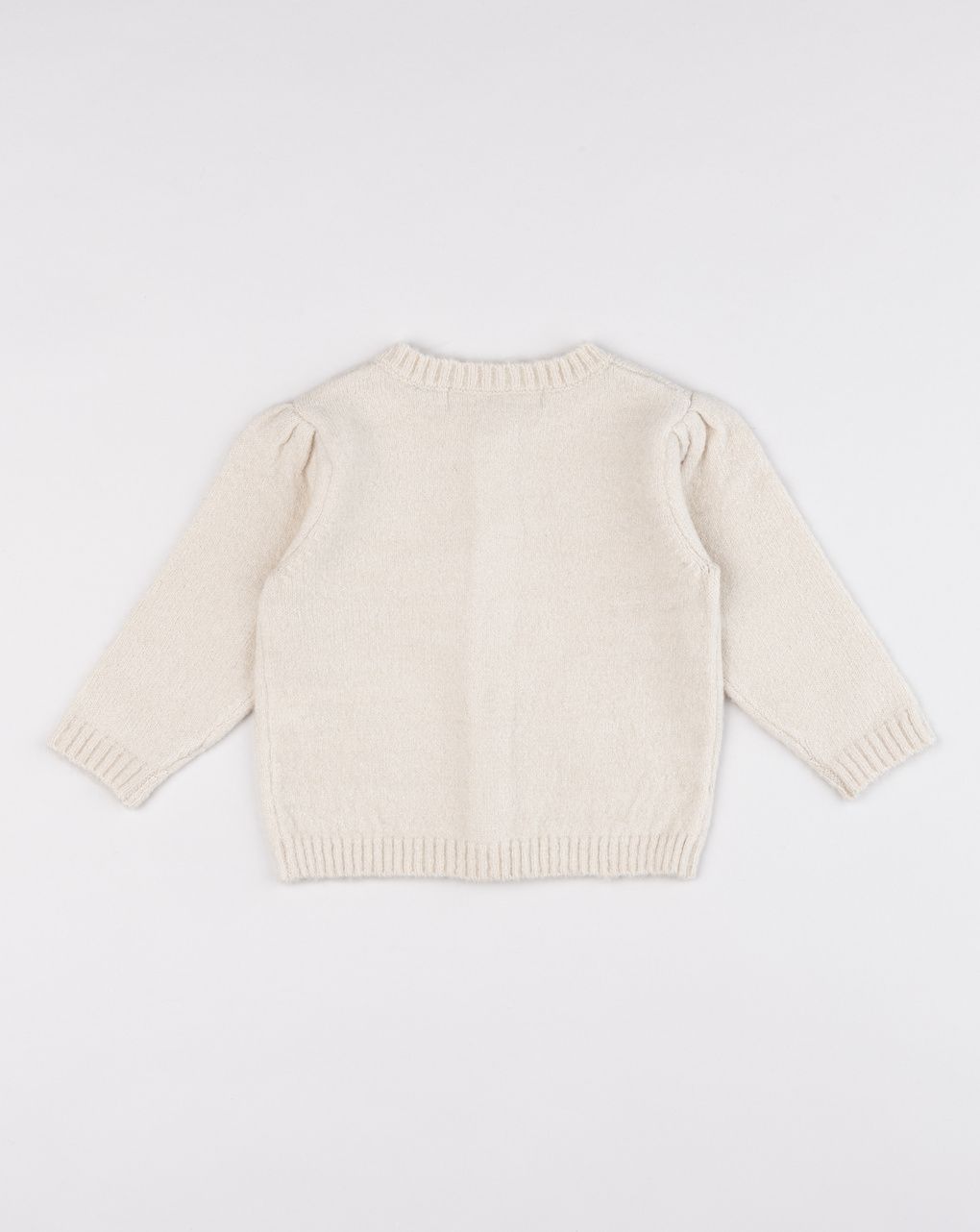 Cardigan bimba beige margherite allover