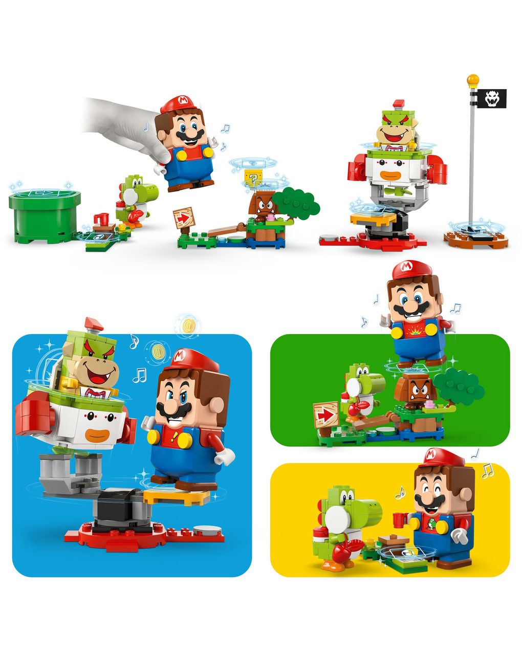Lego super mario 71439 avventure di lego mario interattivo, giocattolo con personaggi nintendo da collezione, regalo bambini 6+