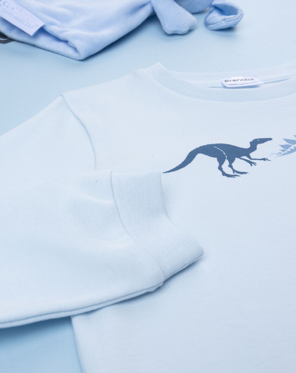 Pigiama leggero bambino azzurro dinosauri