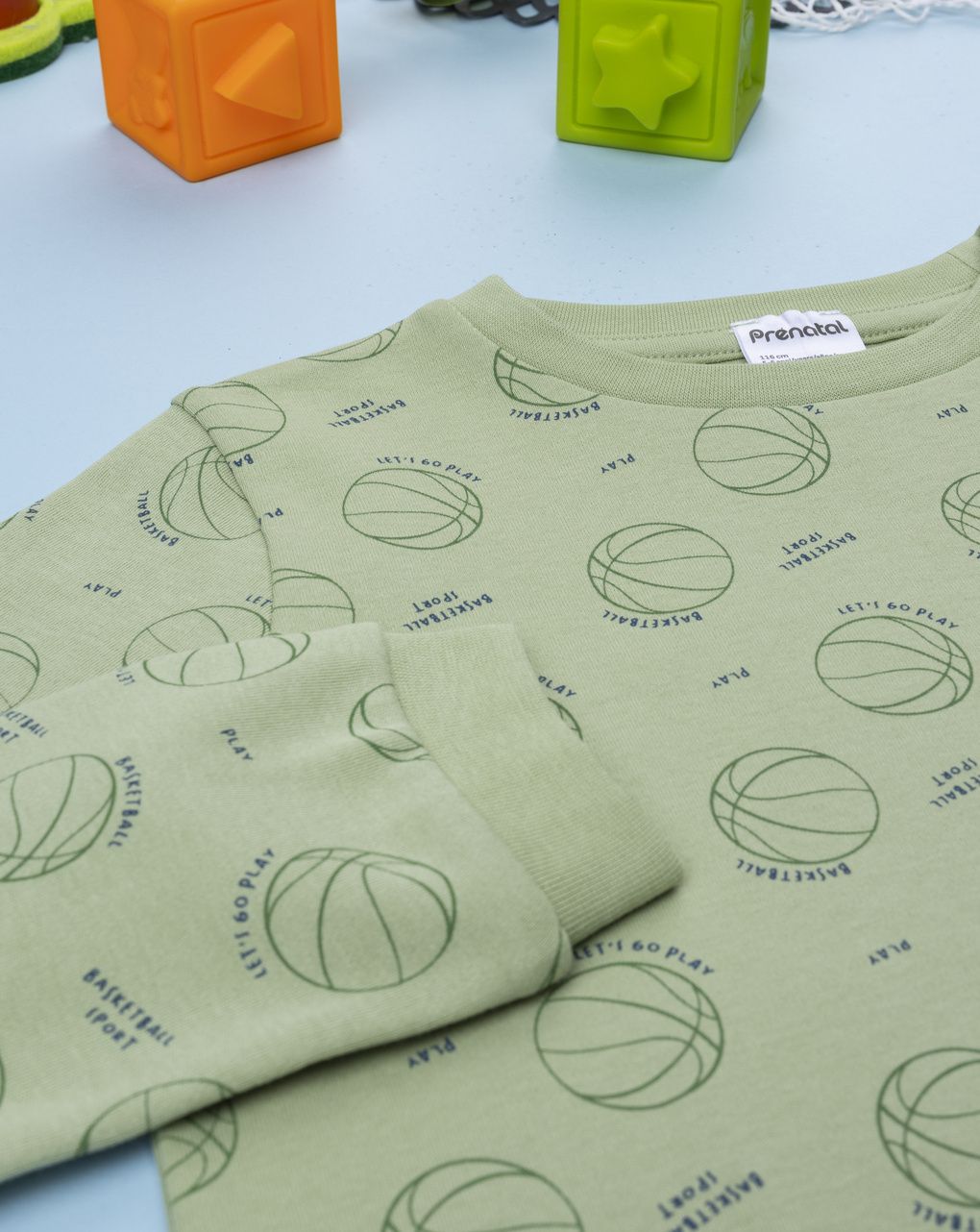 Pigiama bimbo verde basket