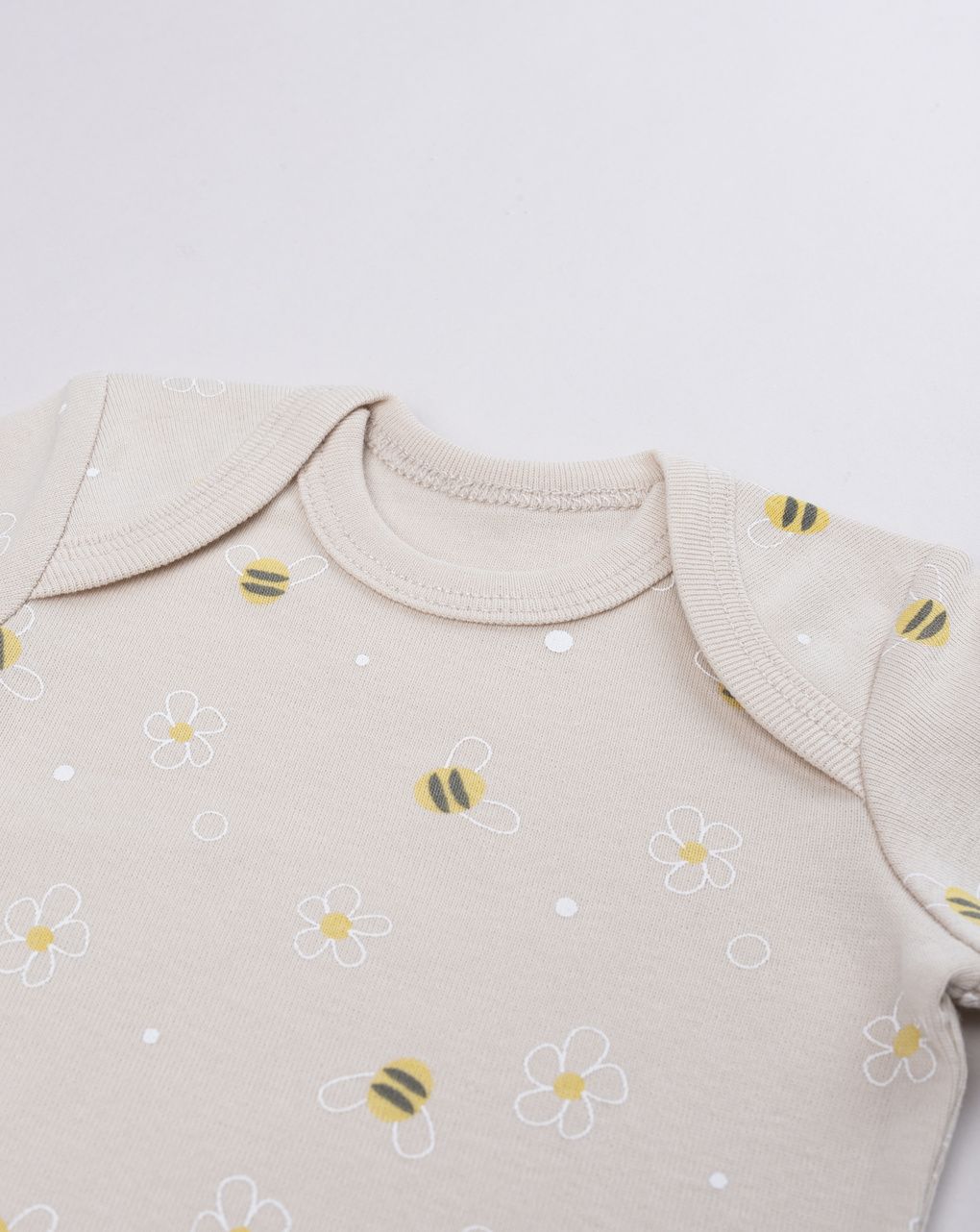 Body neonata maniche corte oeko-tex beige apine