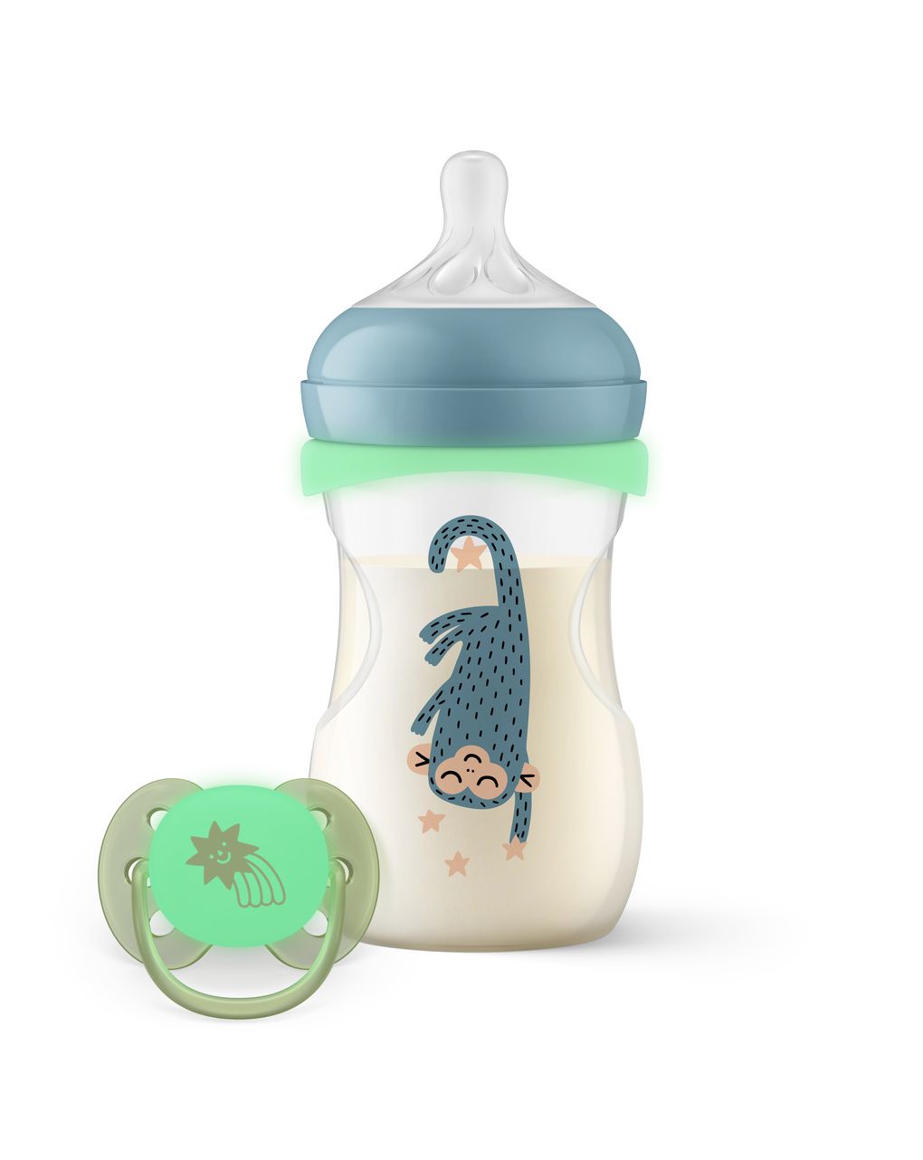 Biberon natural response notte set regalo bambino 1 biberon  da 260ml ciuccio ultra soft - philips avent