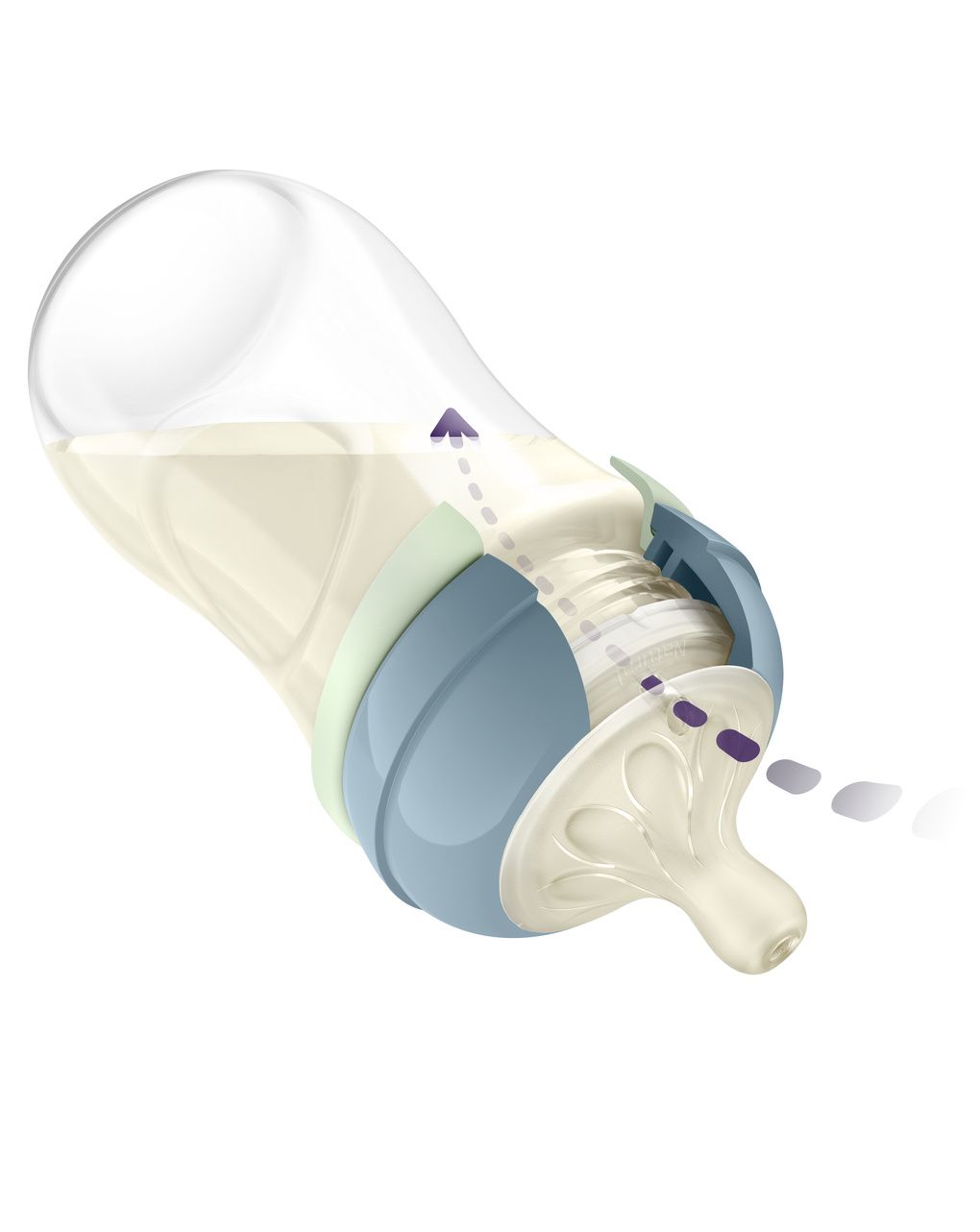 Biberon natural response notte 260 ml tettarella a flusso medio 3-6 mesi - philips avent