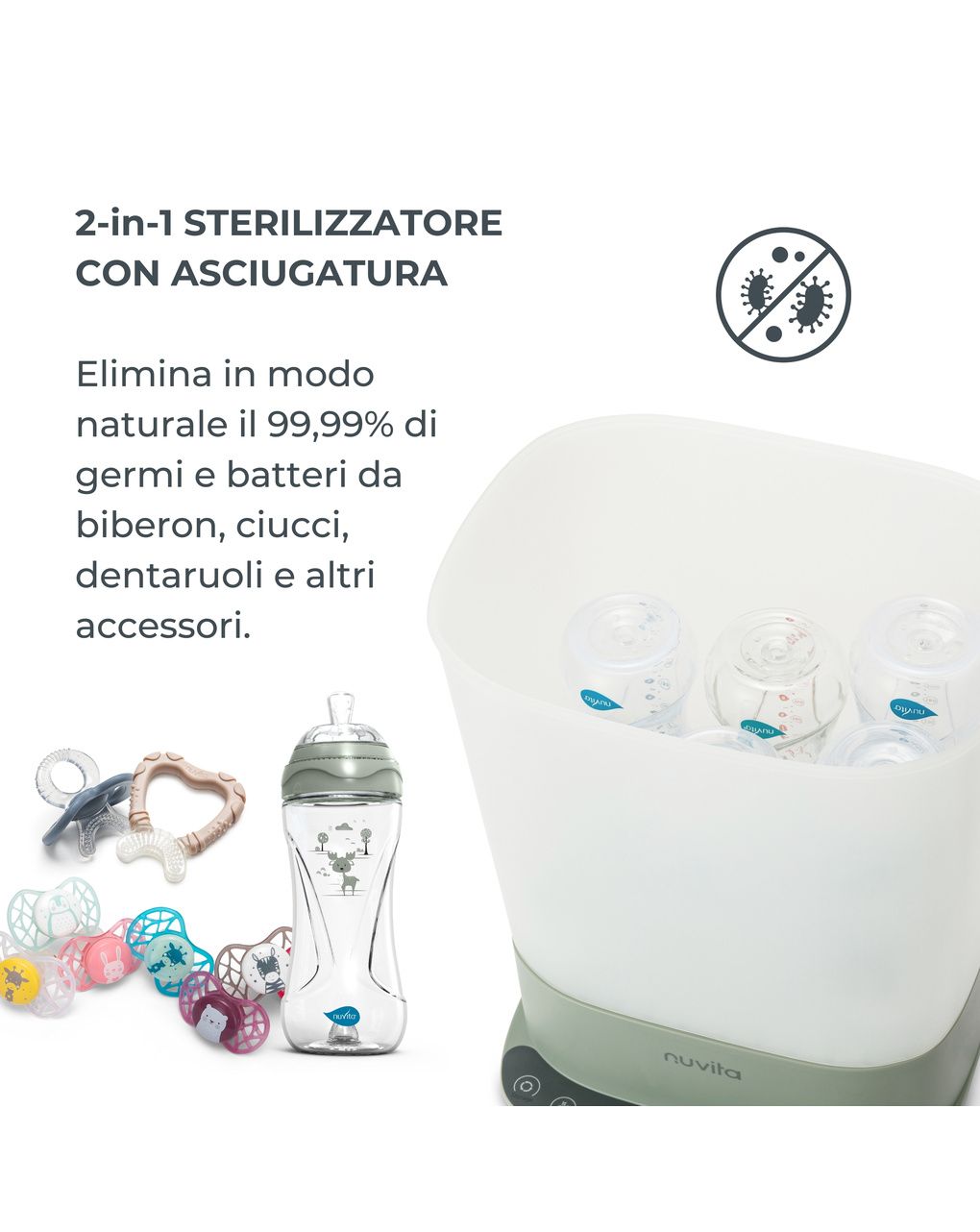 Sterilizzatore con asciugatura steridry 2-in-1  1088 - nuvita