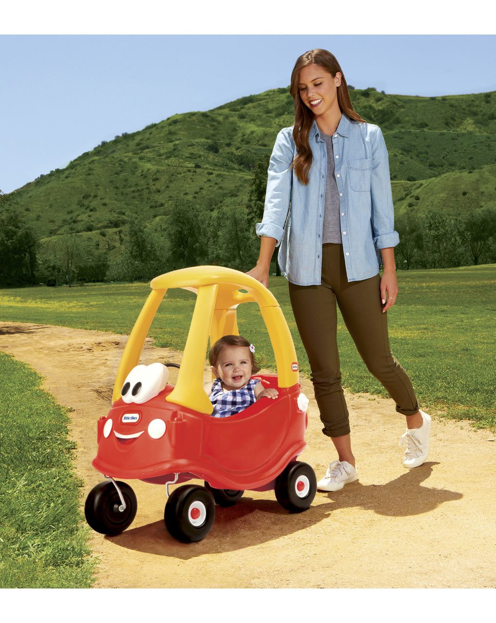 Little tikes cozy coupe - macchinina per bambini con clacson funzionante, interruttore di accensione e tappo del carburante