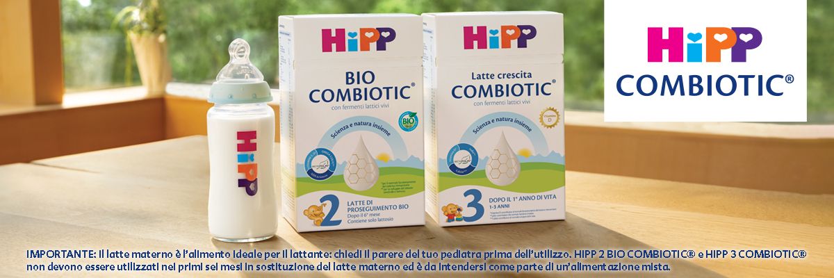 HiPP Combiotic®: una gamma di latti in polvere pensata per accompagnare la crescita del tuo bambino