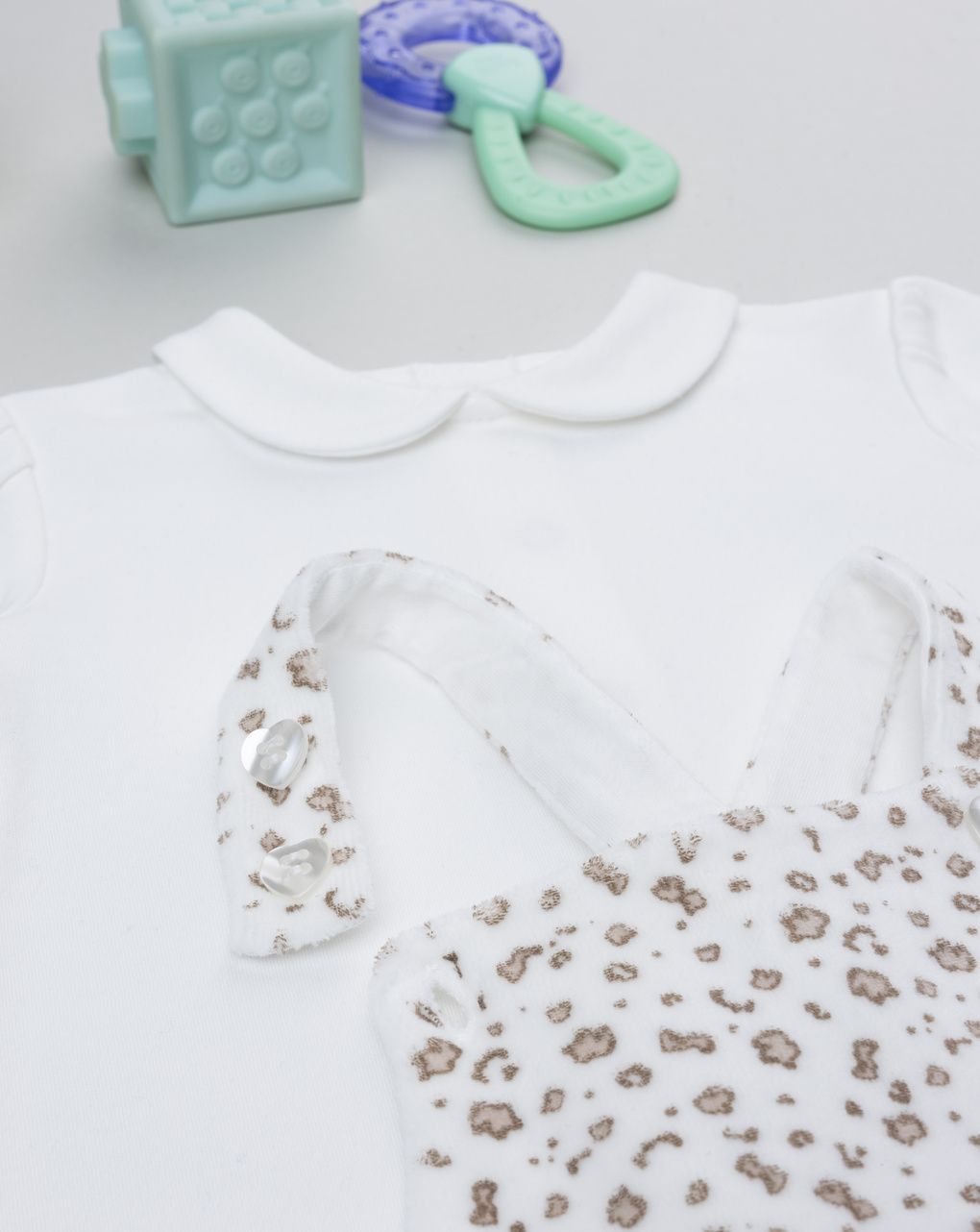 Completo bimba vestito ciniglia allover