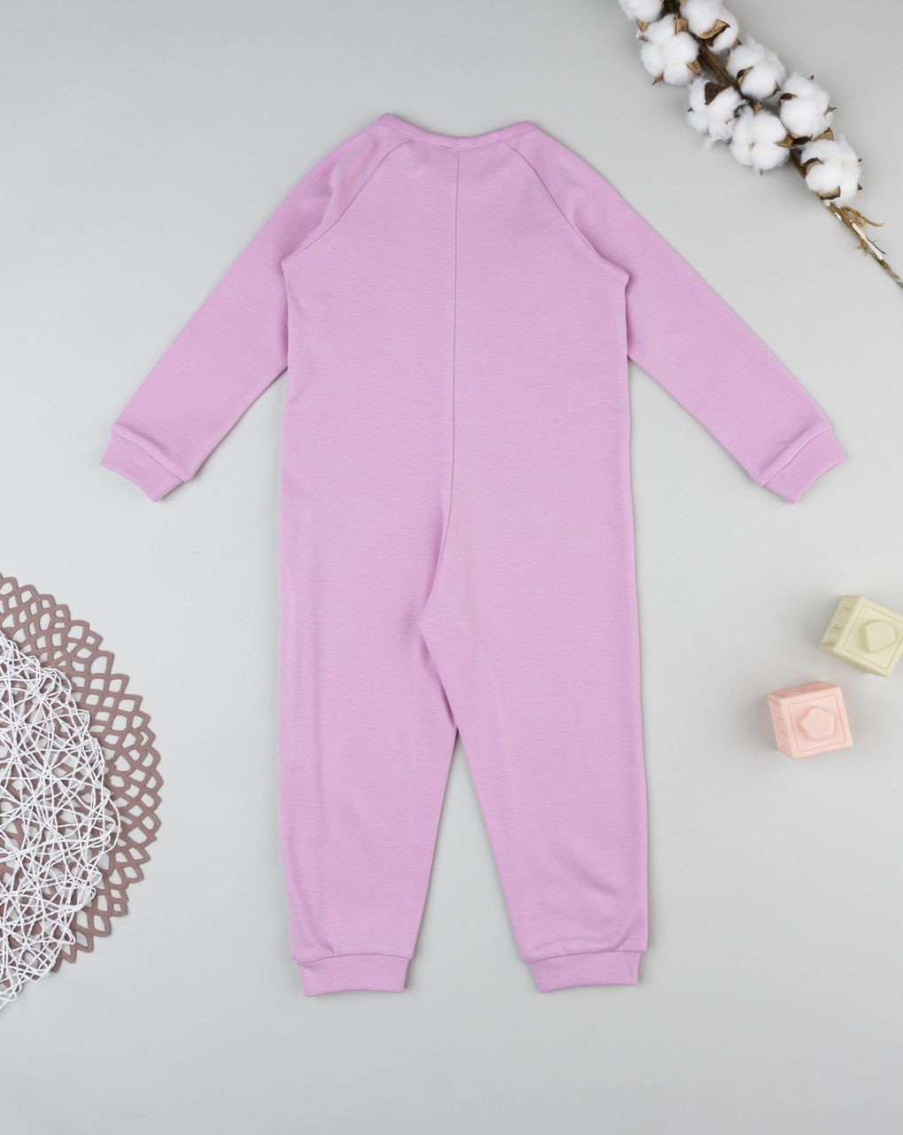 Pigamone leggero bimba orso rosa