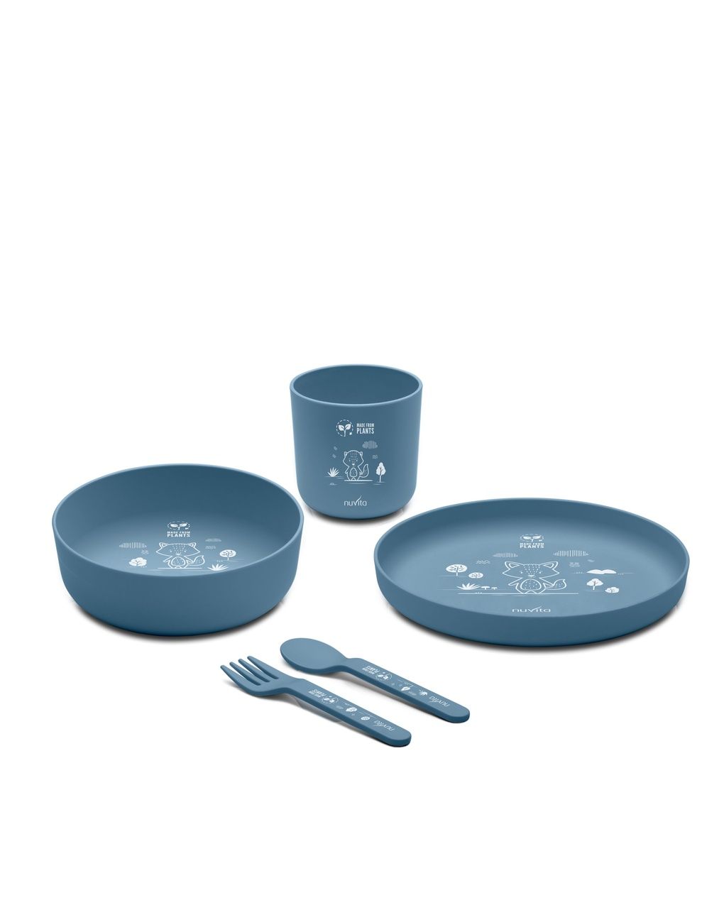 Set pappa in bioplastica - 8465 / powder blue - nuvita