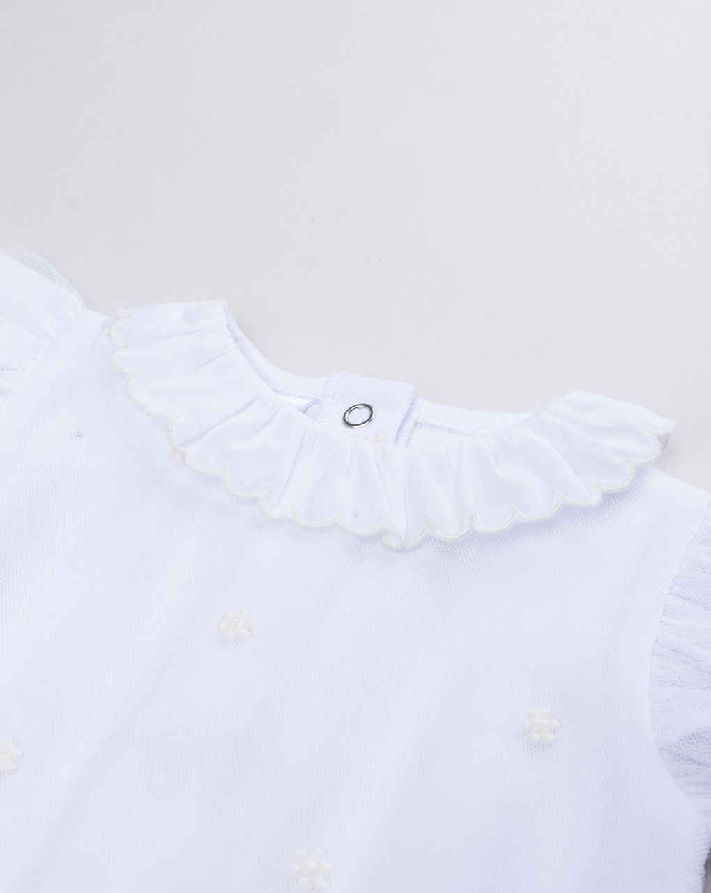 Pagliaccetto elegante bimba bianco