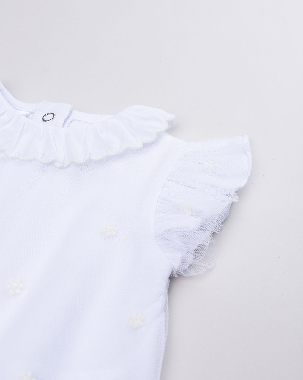Pagliaccetto elegante bimba bianco
