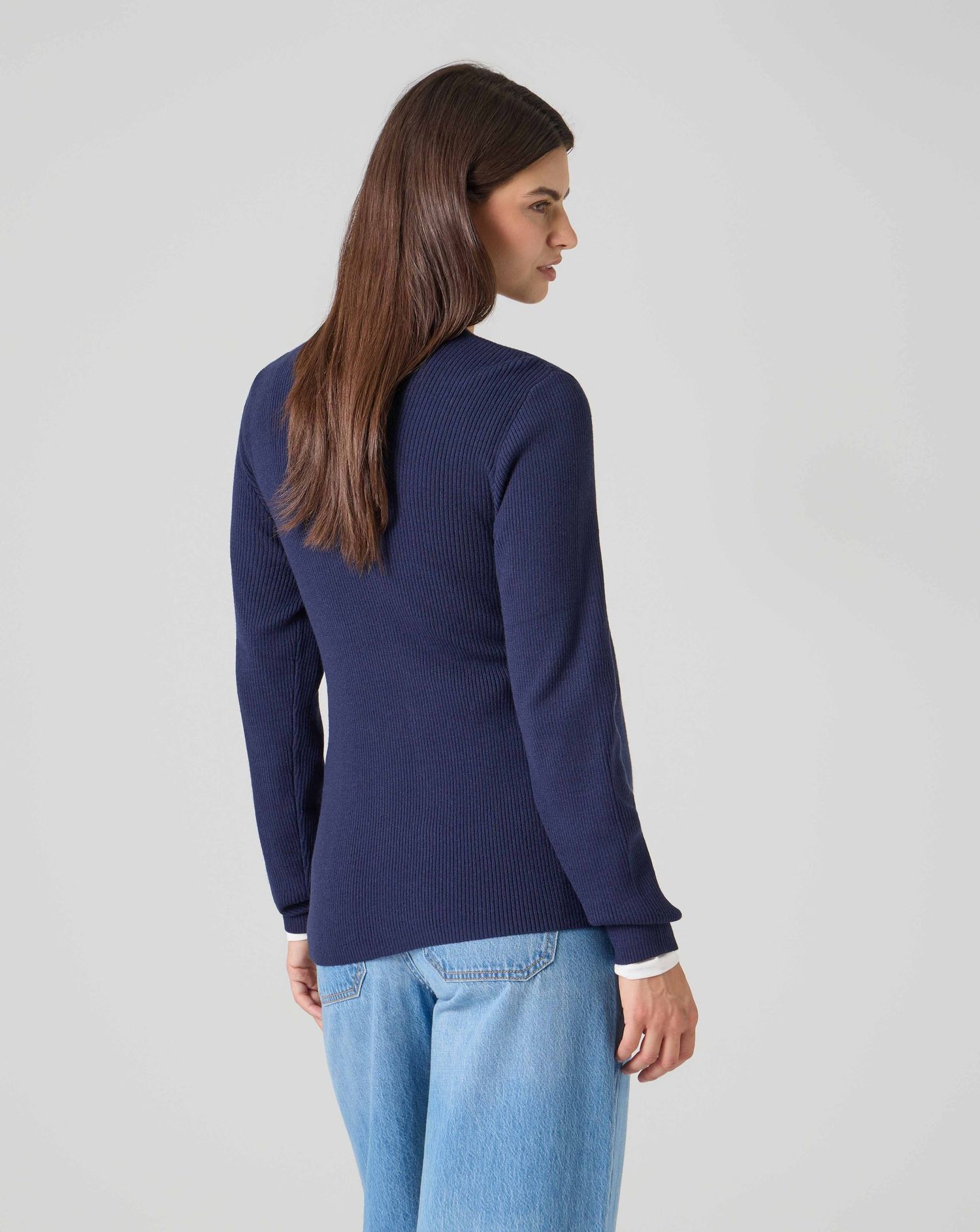 Cardigan premaman con lacci blu scuro