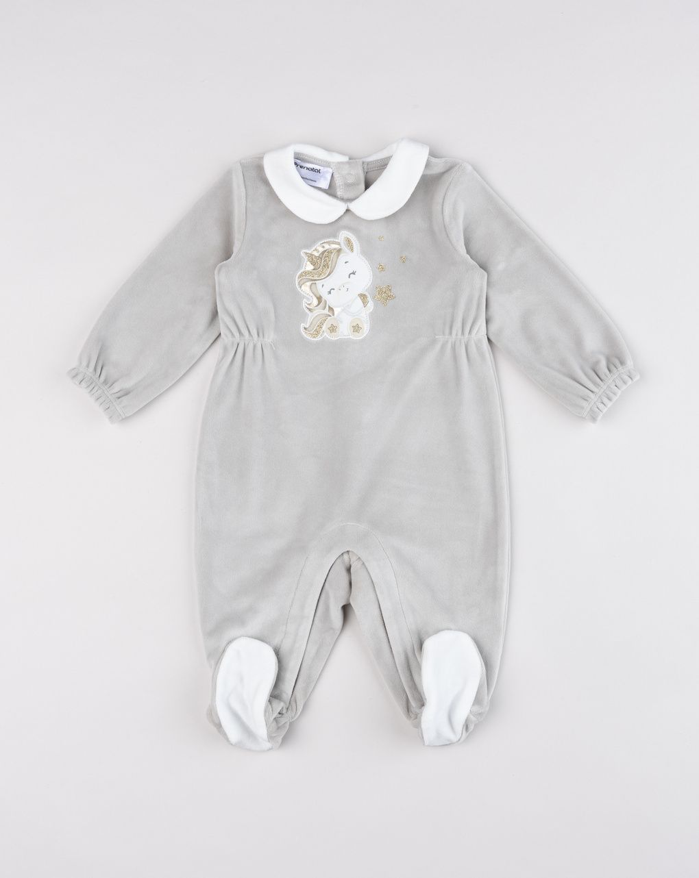 Tutina ciniglia unicorno grigio neonata